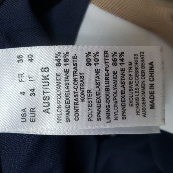 Jets Australia by Jessika Allen Blue, White & Tan One Piece Swimsuit, Size 4 - Picture 5 of 6